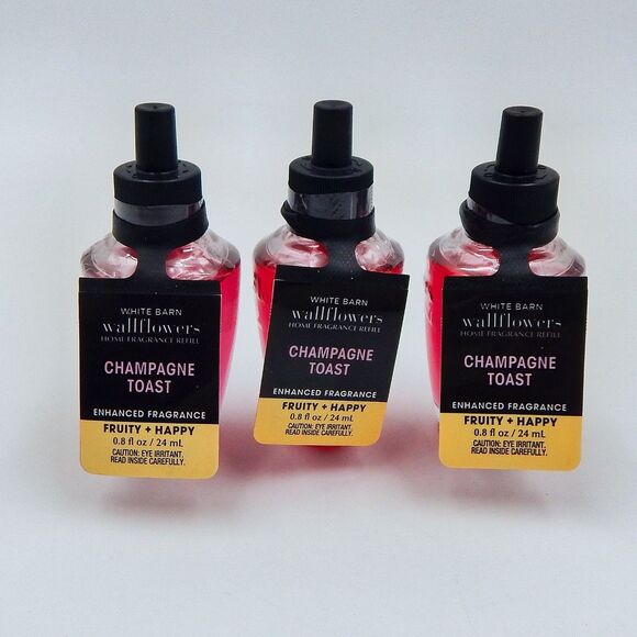 Bath Body Works Champagne Toast White Barn Wallflowers Refill Lot of 3 - Picture 1 of 3